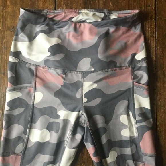 Reebok Camo Leggings Pink & Gray Size XS - Picture 2 of 6